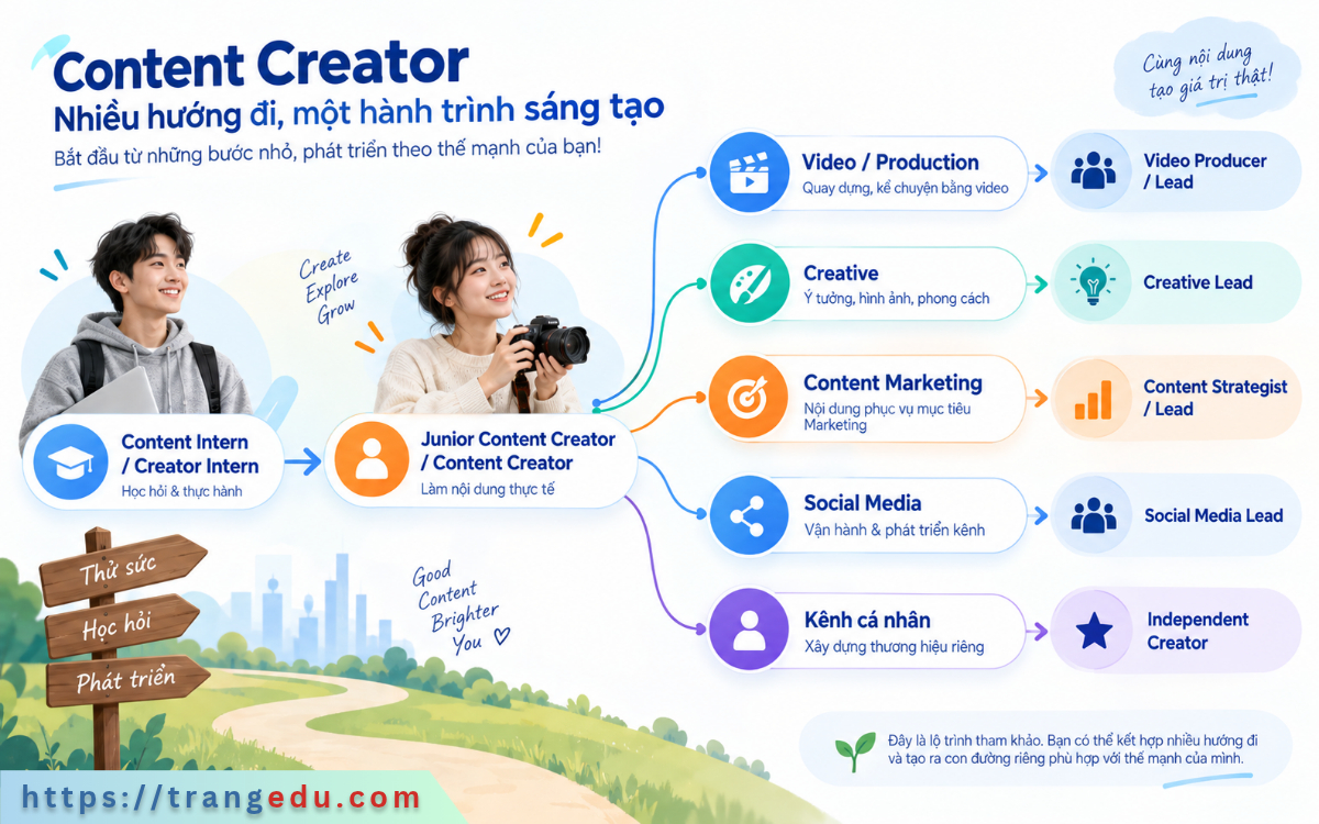 Lộ trình phát triển nghề Content Creator