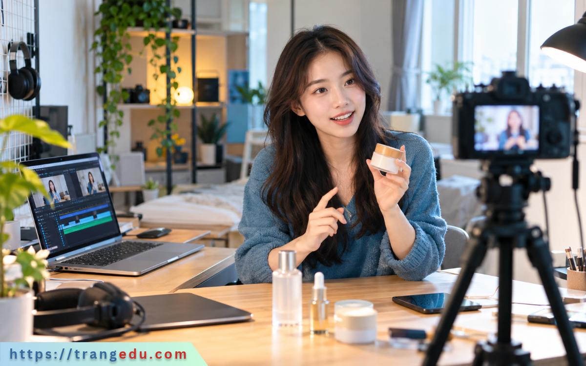 Content Creator đang sản xuất nội dung