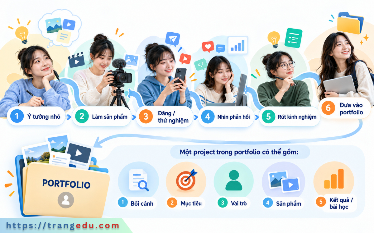 Cách bắt đầu và xây portfolio Content Creator