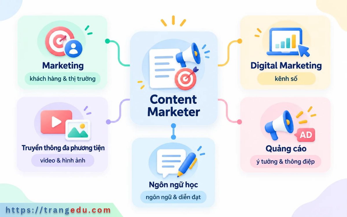 Ngành học liên quan đến Content Marketer