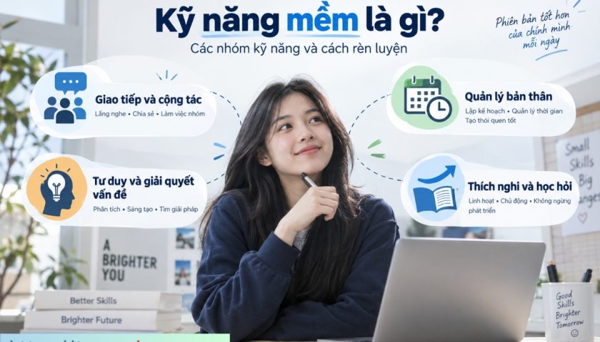 Minh họa chủ đề kỹ năng mềm cho học sinh, sinh viên