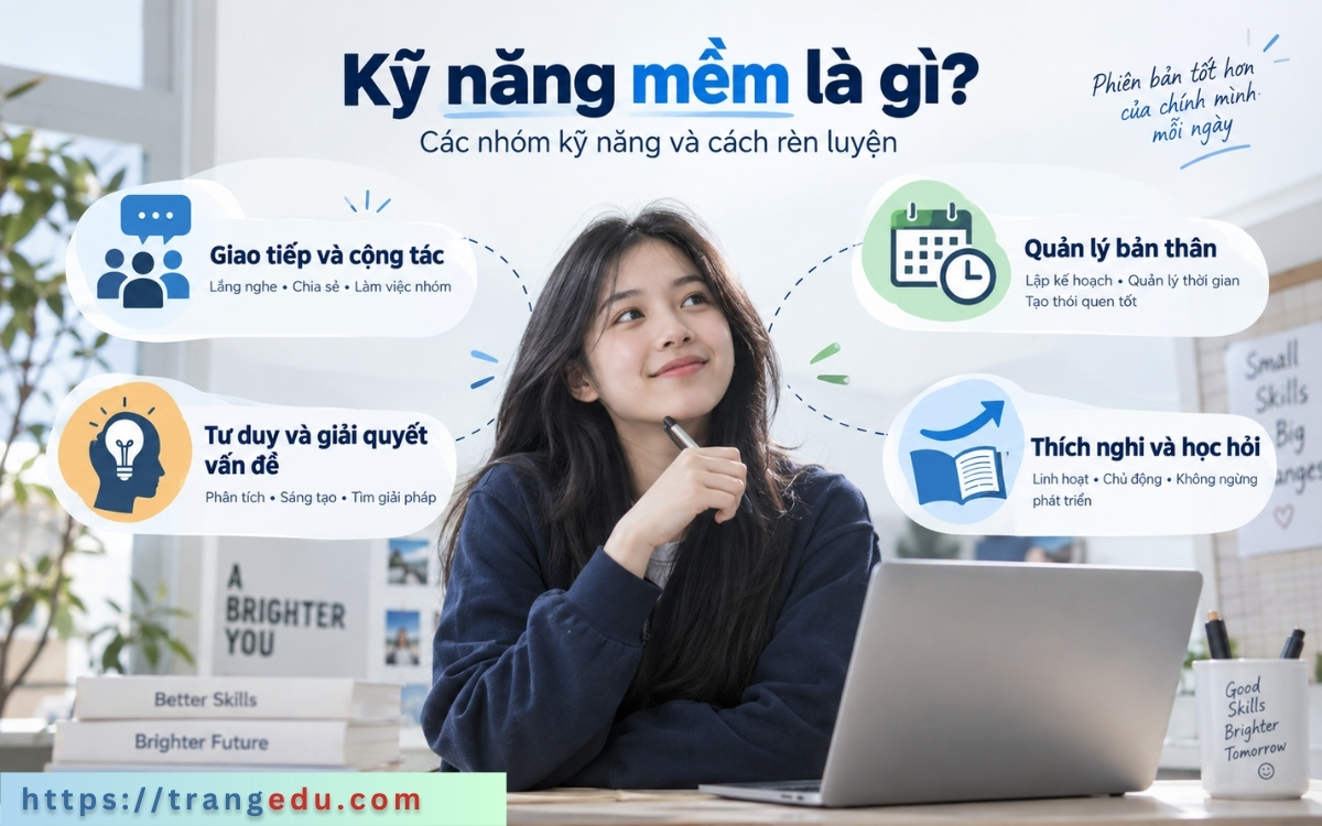Minh họa chủ đề kỹ năng mềm cho học sinh, sinh viên