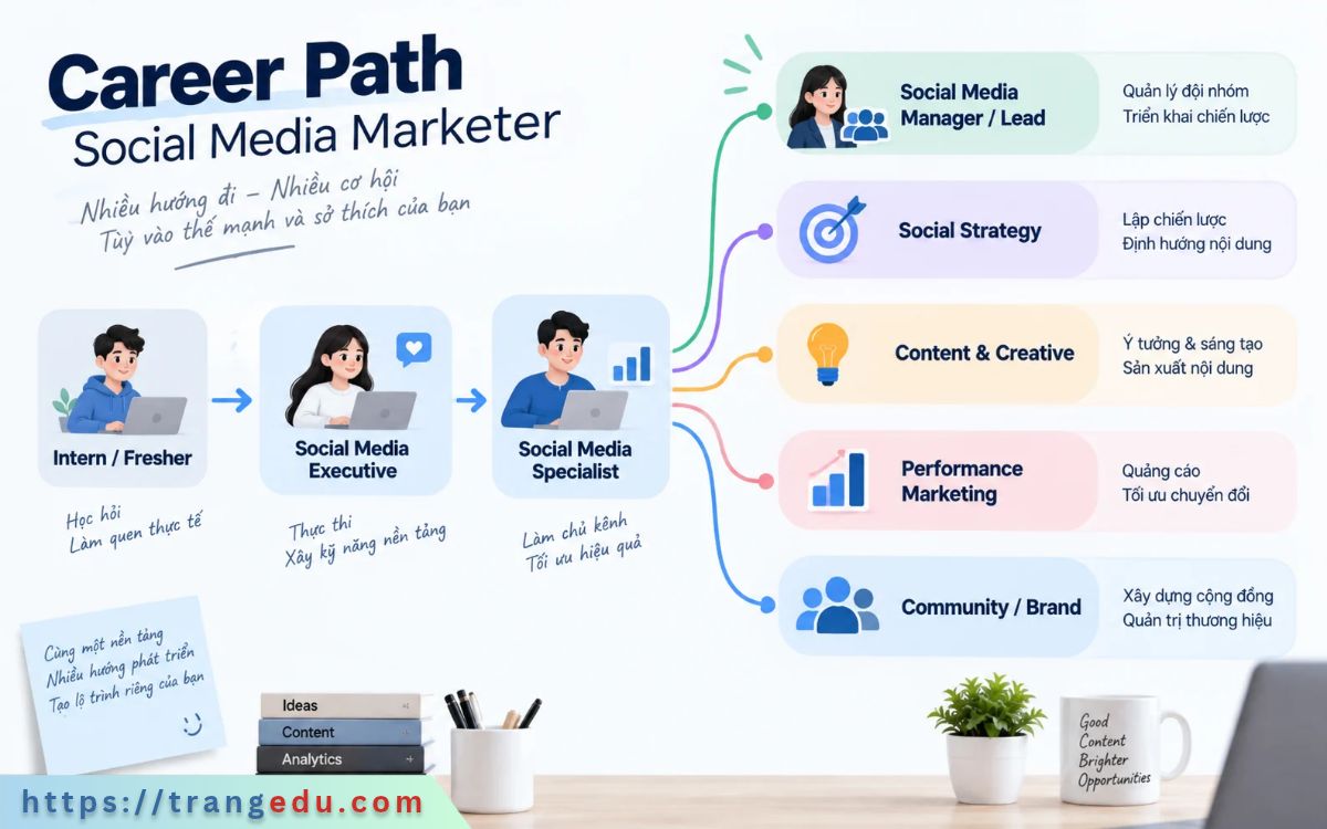 Gợi ý altLộ trình nghề nghiệp của Social Media Marketer và các hướng phát triển